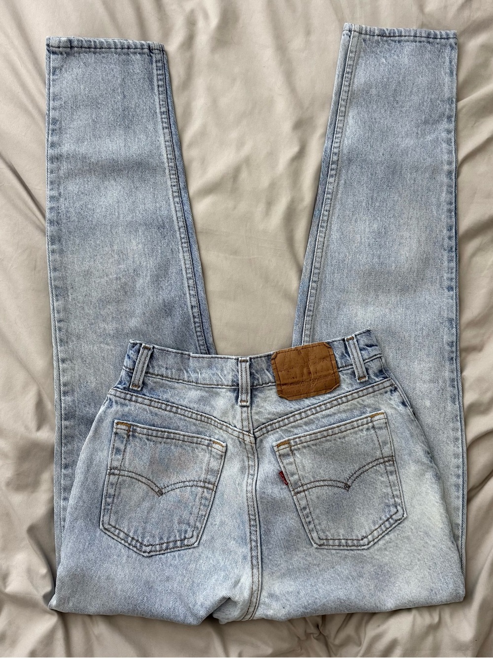 Vintage 90s Levis 512 Light Wash Jeans Womens High Waisted Made in USA Tapered